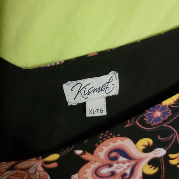 Kismet Floral Tank Top Size XL - Picture 2 of 3